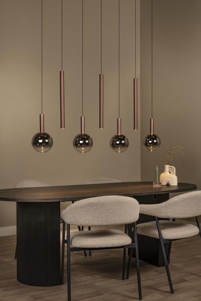 Lucide JASMINE - Pendant light - LED Dim. - CCT - 7x4W 2200K/3300K - Suitable for double-height spaces and high ceiling - Copper - Premium